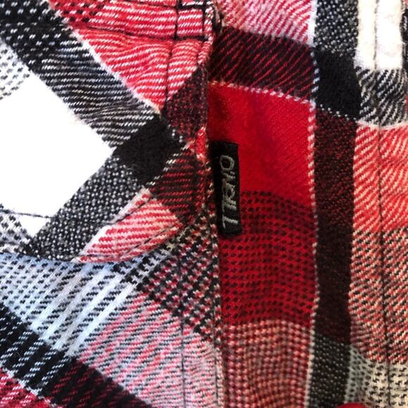 O’Neill Flannel Shirt Mens Western Cowboy Red Plaid Work Rodeo Y2K Thrashed - Picture 6 of 14